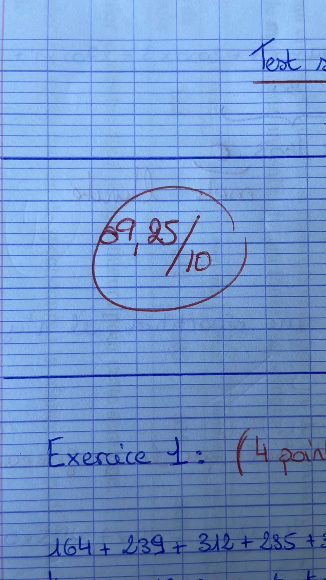 Évaluation maths réussie après accompagnement